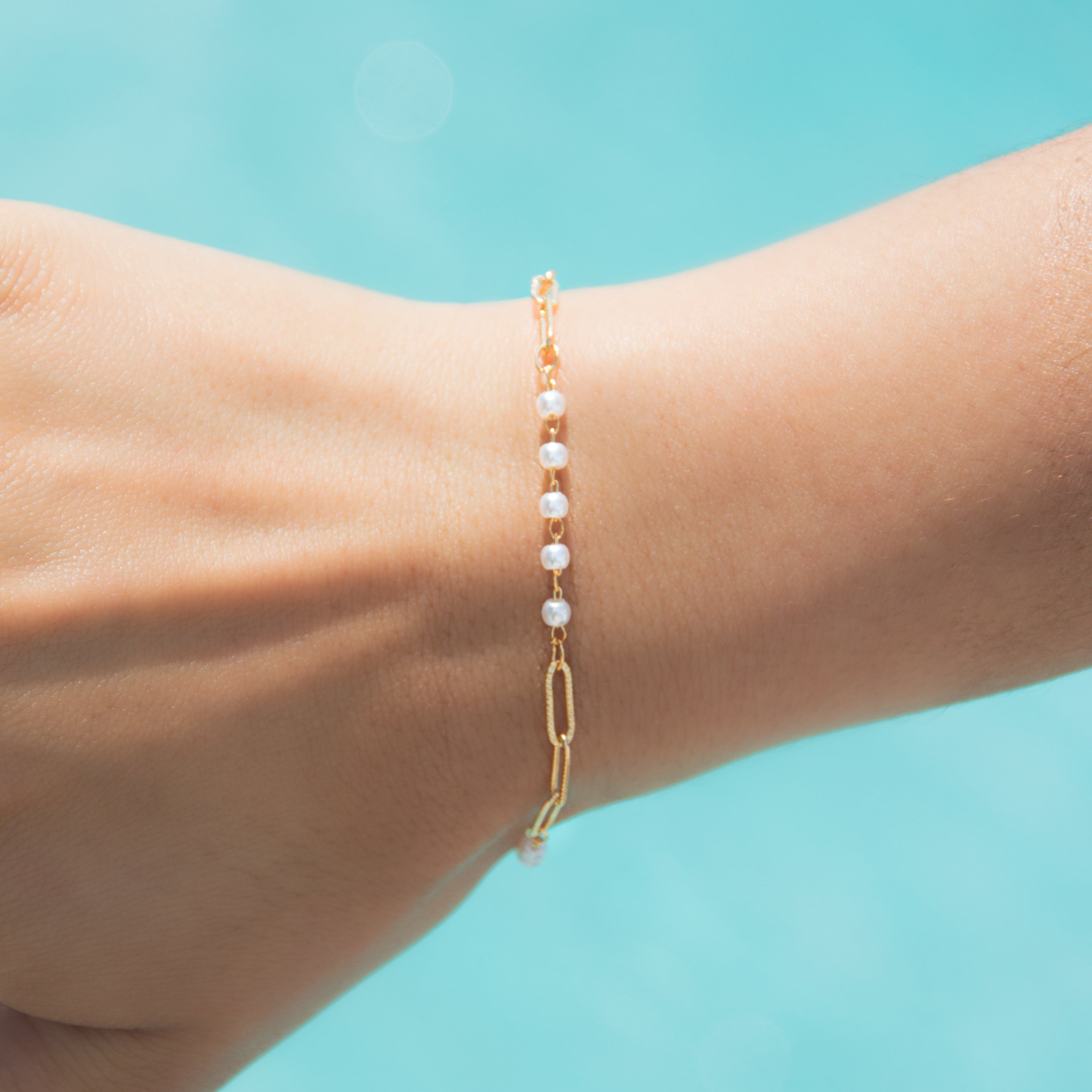 Pearl-Paperclip Bracelet