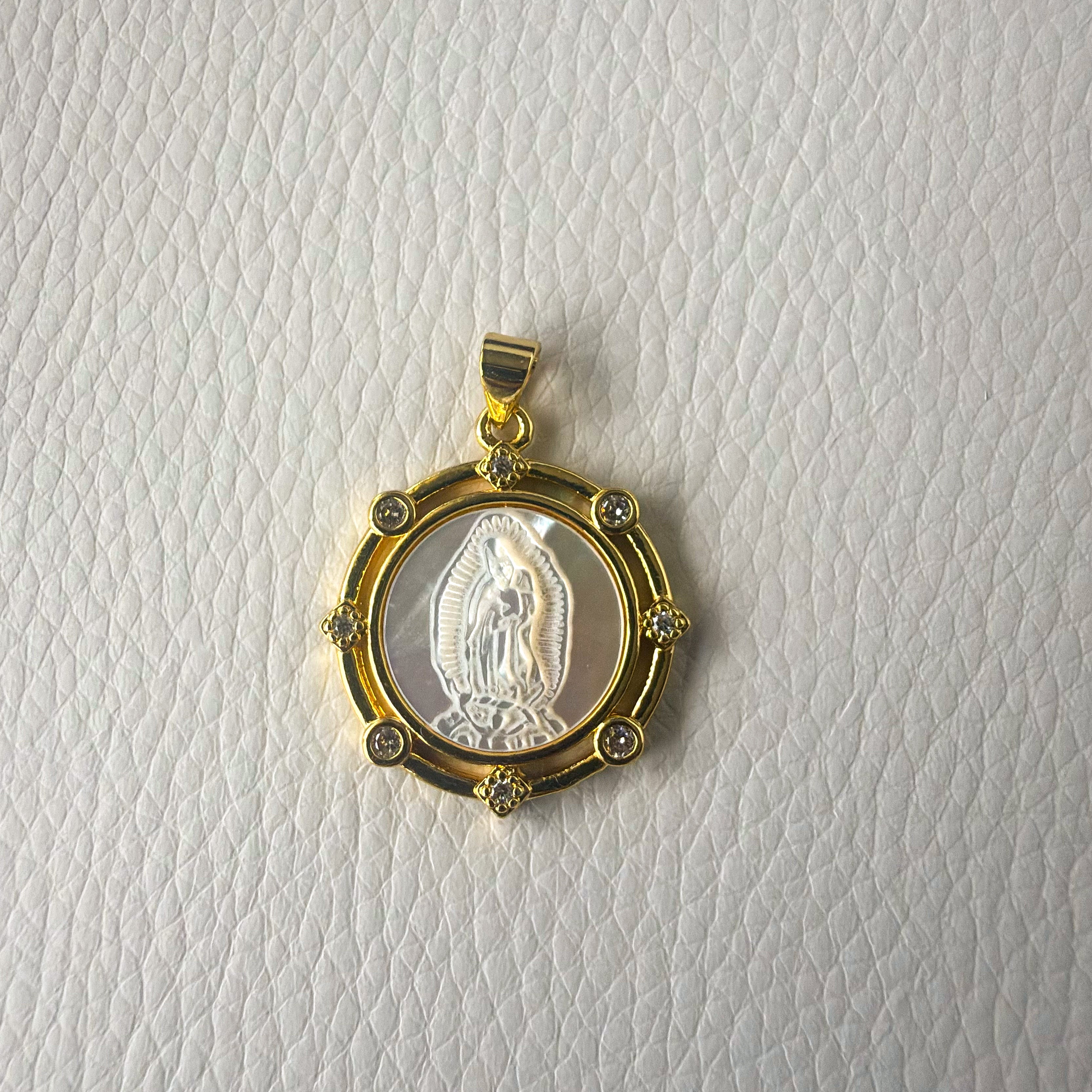 Mother Pearl Saint Charm