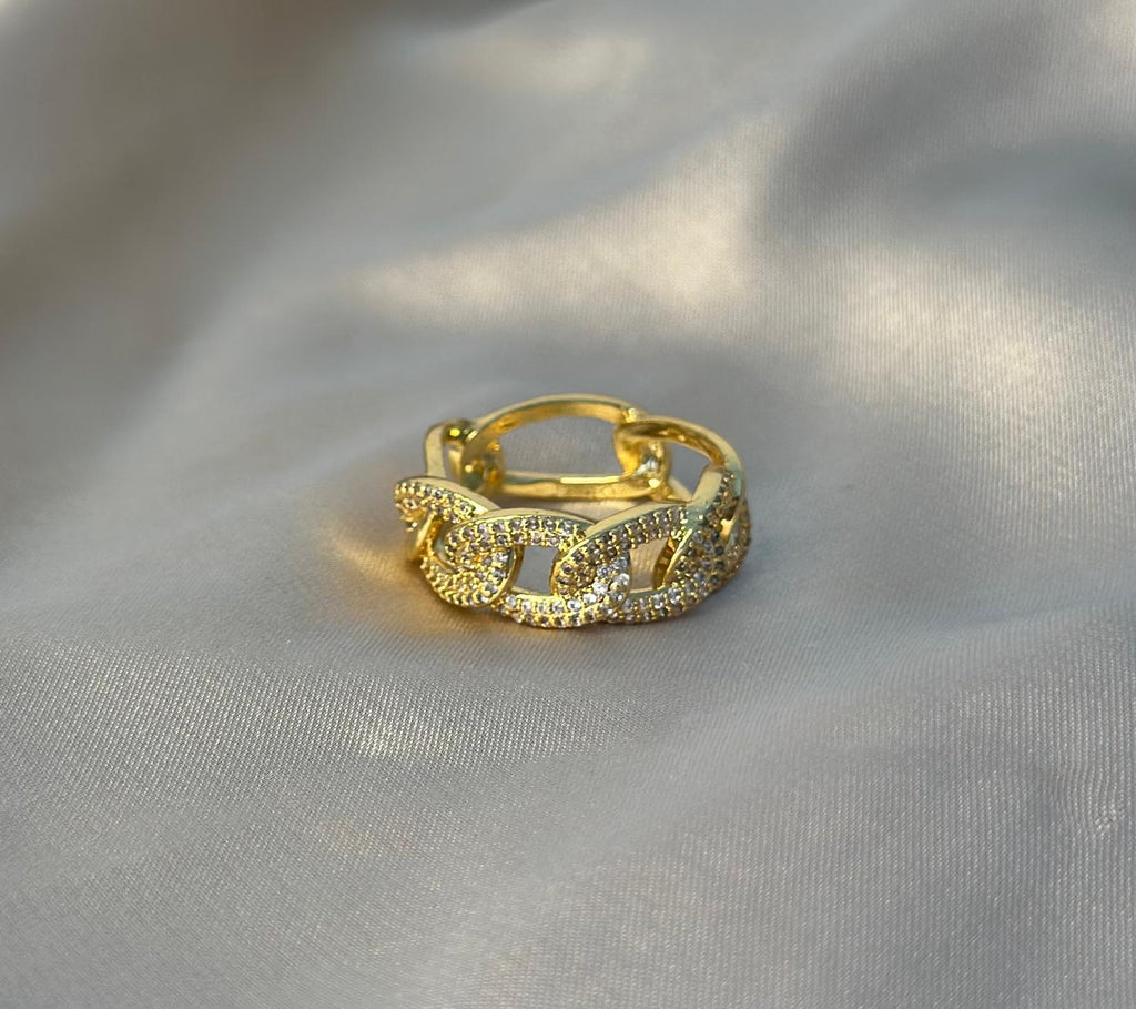 Frosted Miami Cuban Link Ring