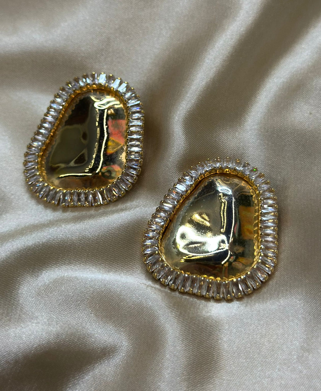 Baguette Chunky Post Earrings