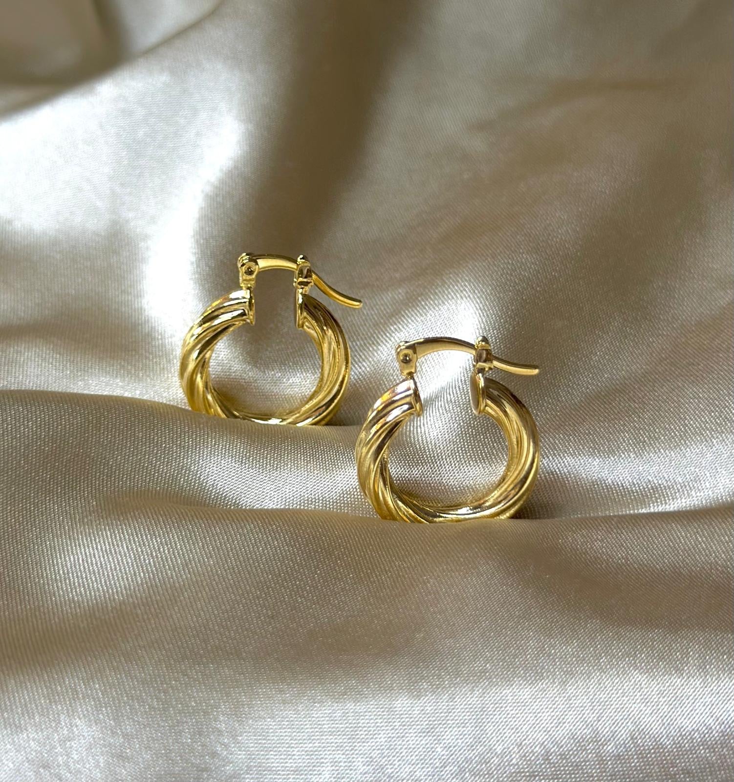 Rope Lever-Back Hoop Earrings