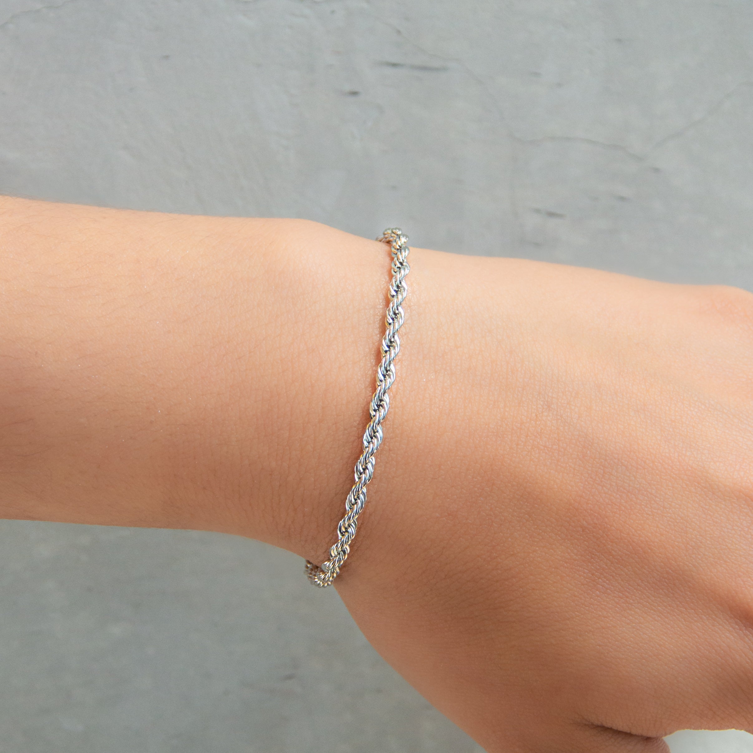 Silver Rope Bracelet