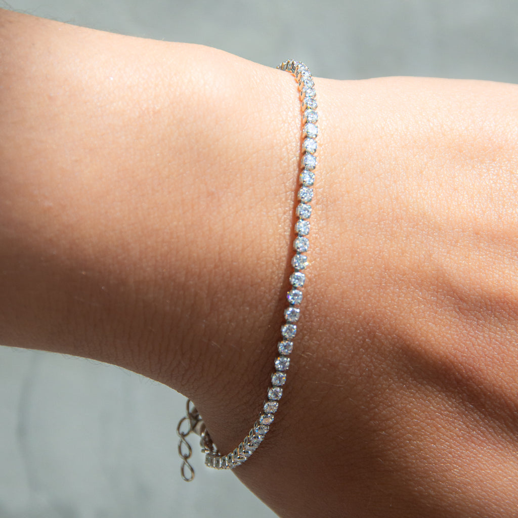 Silver Classic Tennis Bracelet