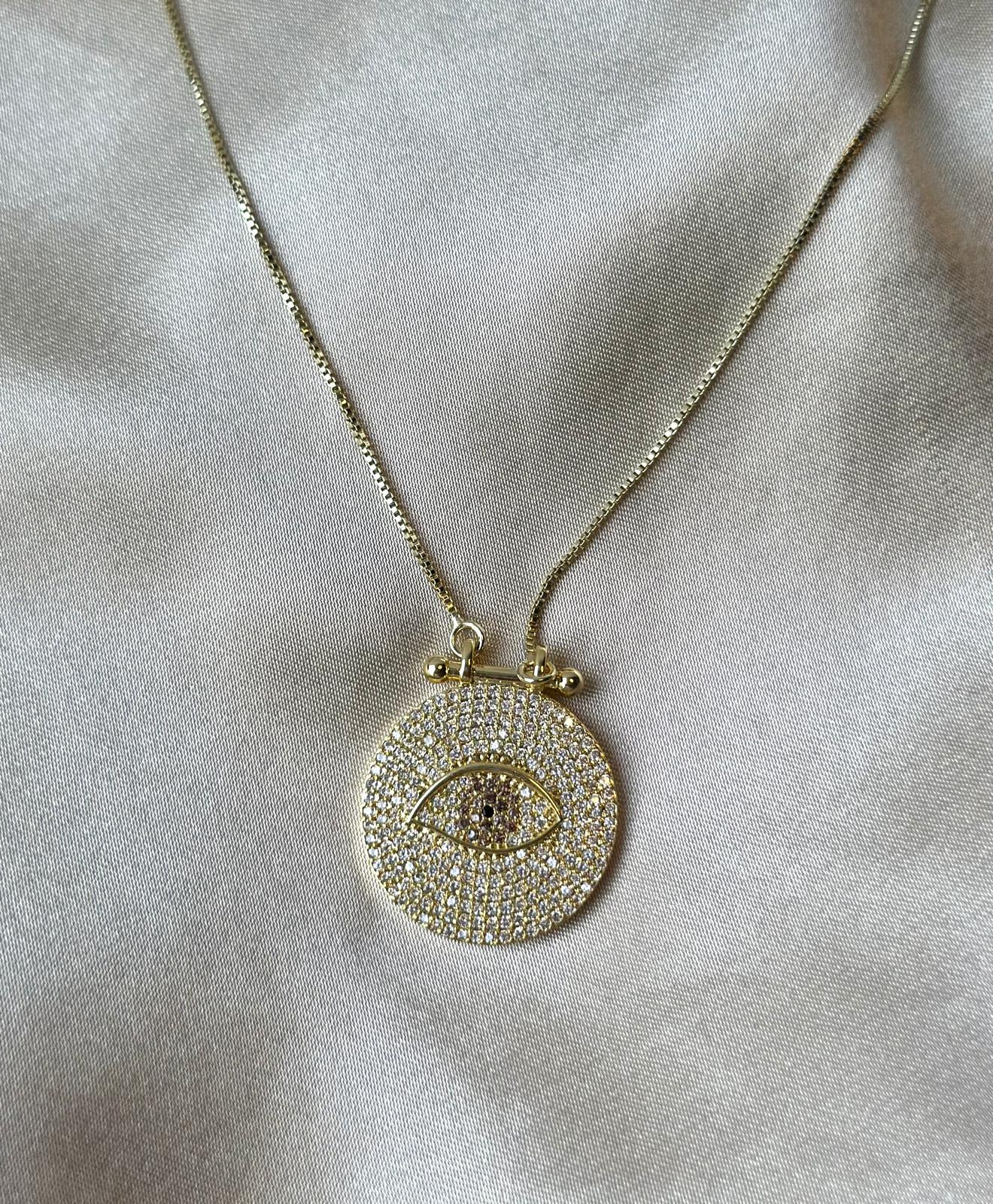 Lucky Eye Medallion Necklace