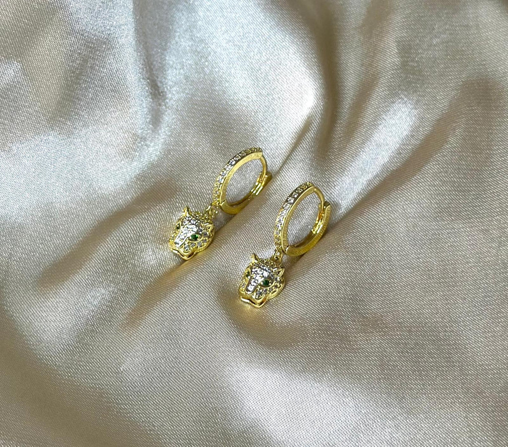 Panther Huggie Earrings