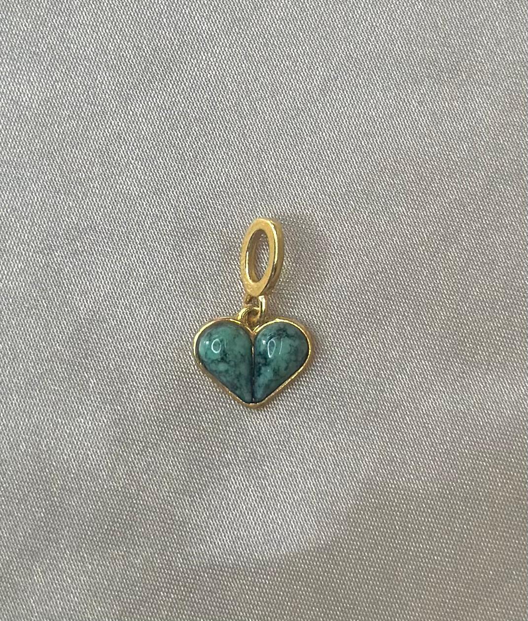 Turquoise Heart Charm