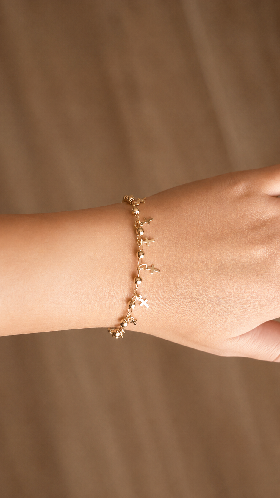 Dangling Cross Bracelet