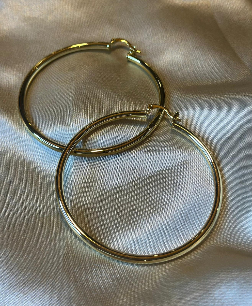 Large Lever-Back Hoop Earrings