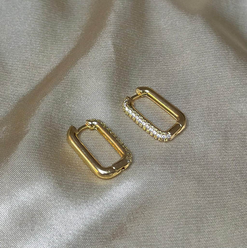 Paperclip Huggie Earrings