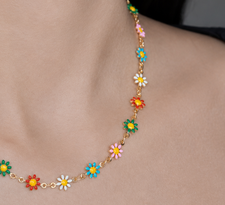 Neon Flower Necklace