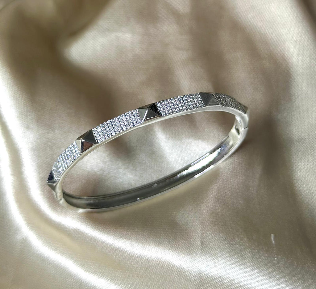 Silver Spike Bangle