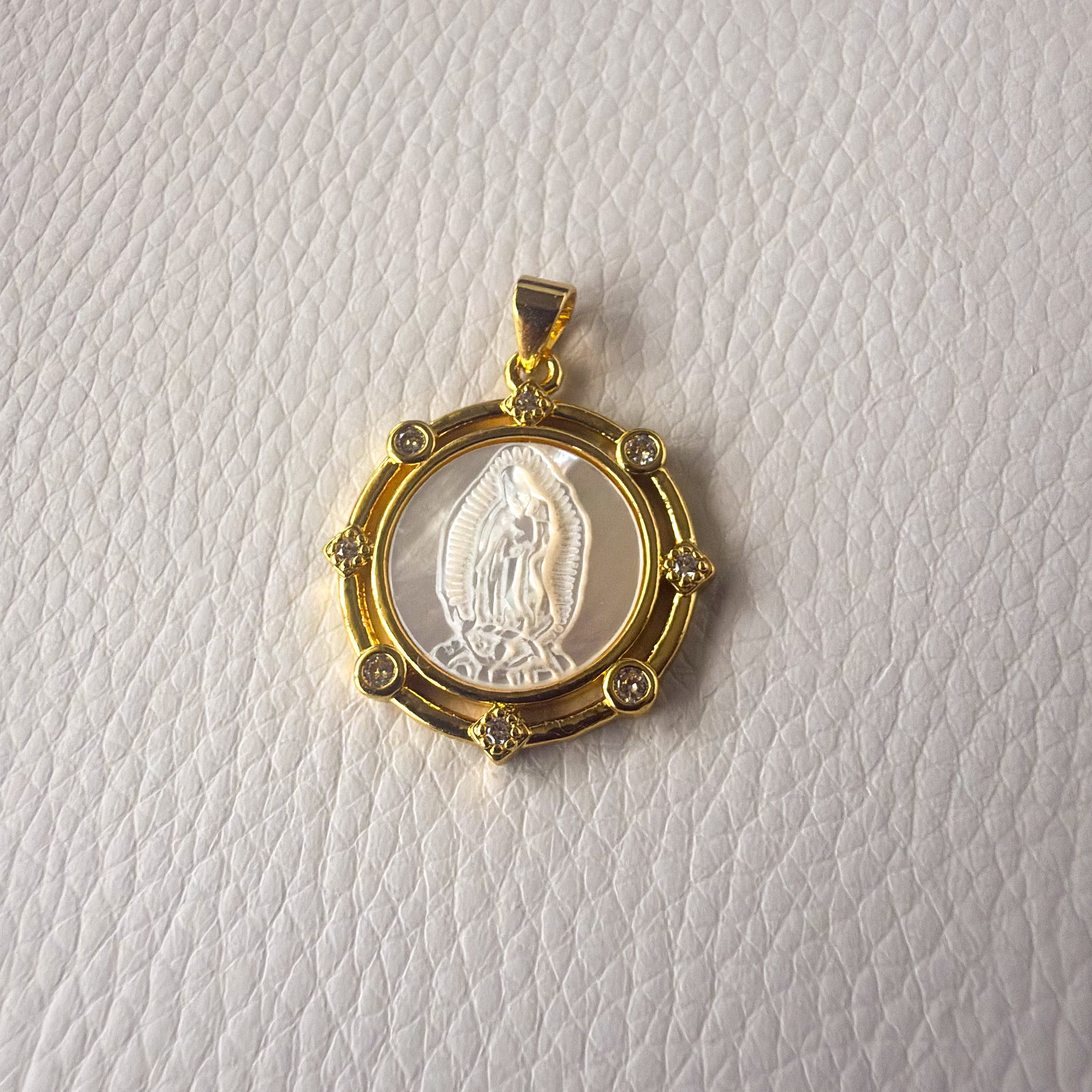Mother Pearl Saint Charm