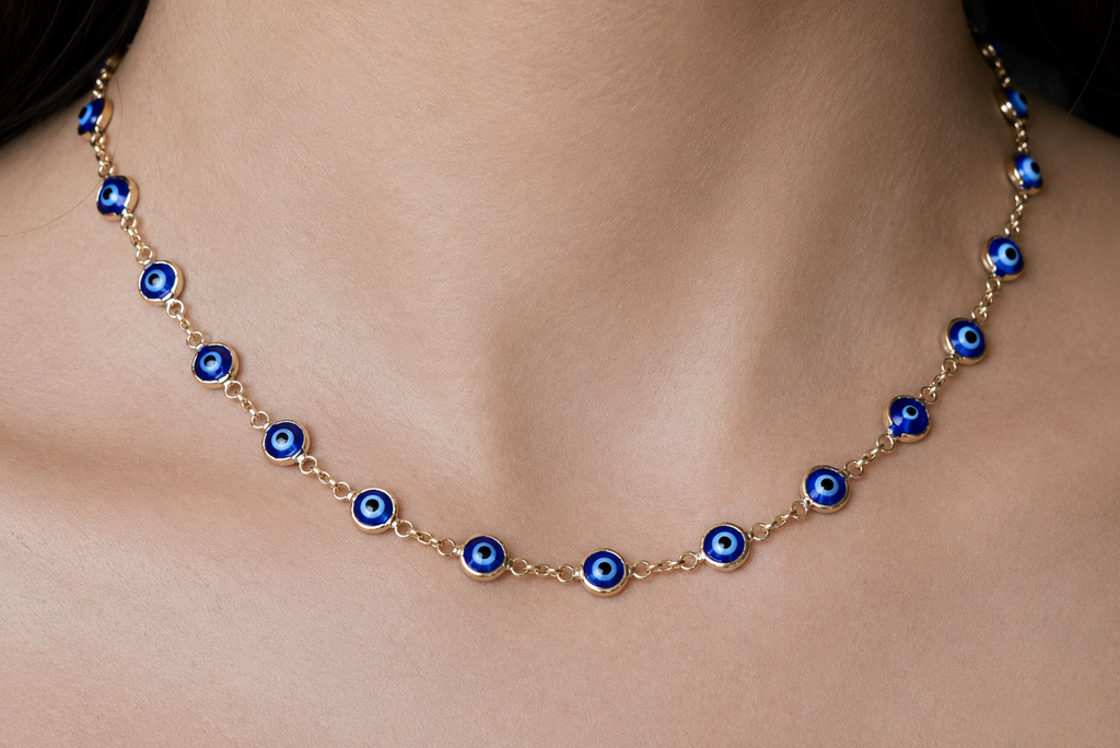 Navy Lucky Eye Necklace