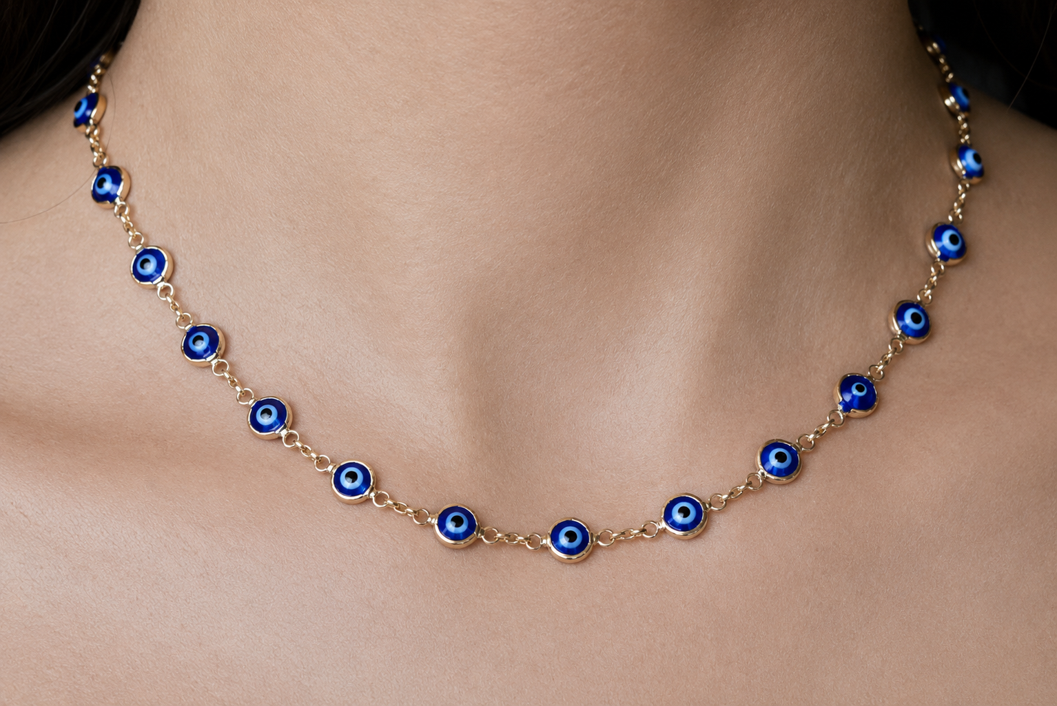 Navy Lucky Eye Necklace