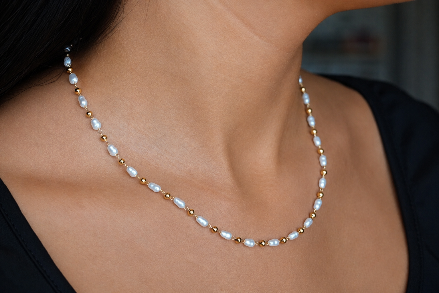 Rice Pearl Necklace