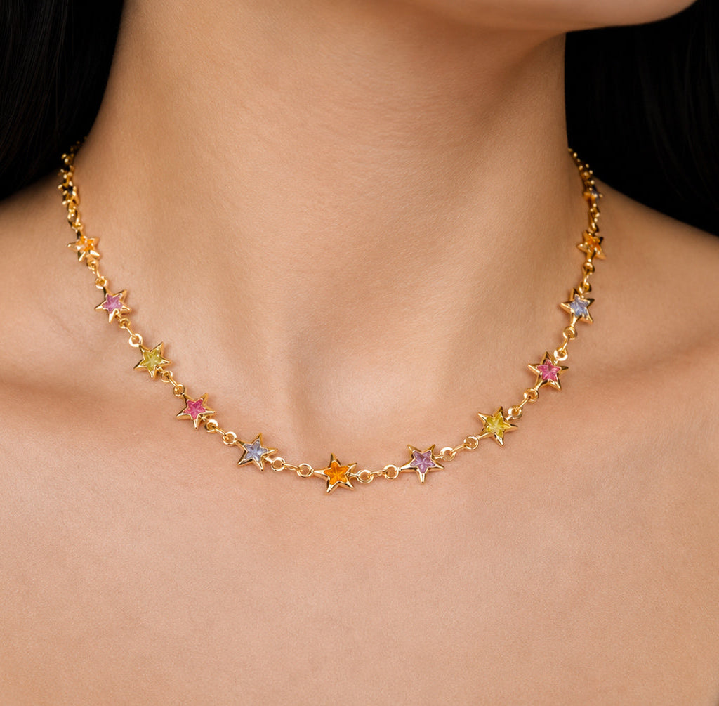 Multicolor Star Necklace