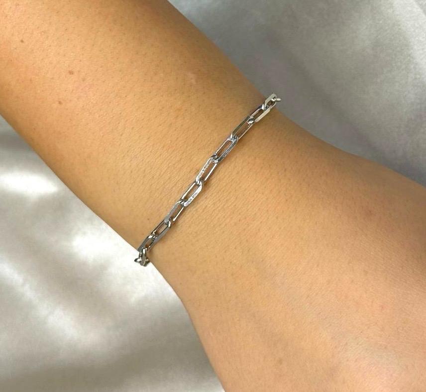 Classic Silver Paperclip Bracelet