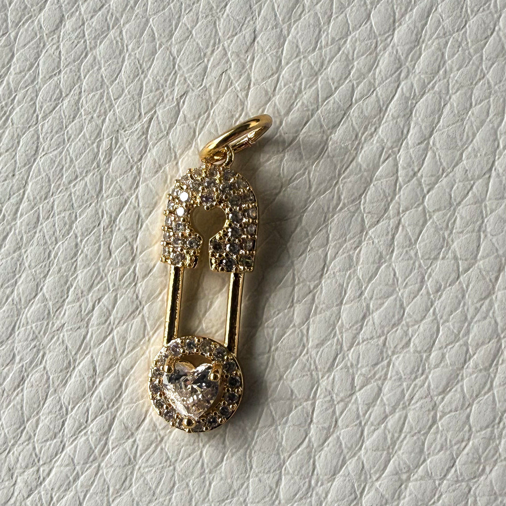 Love Safety Pin Charm