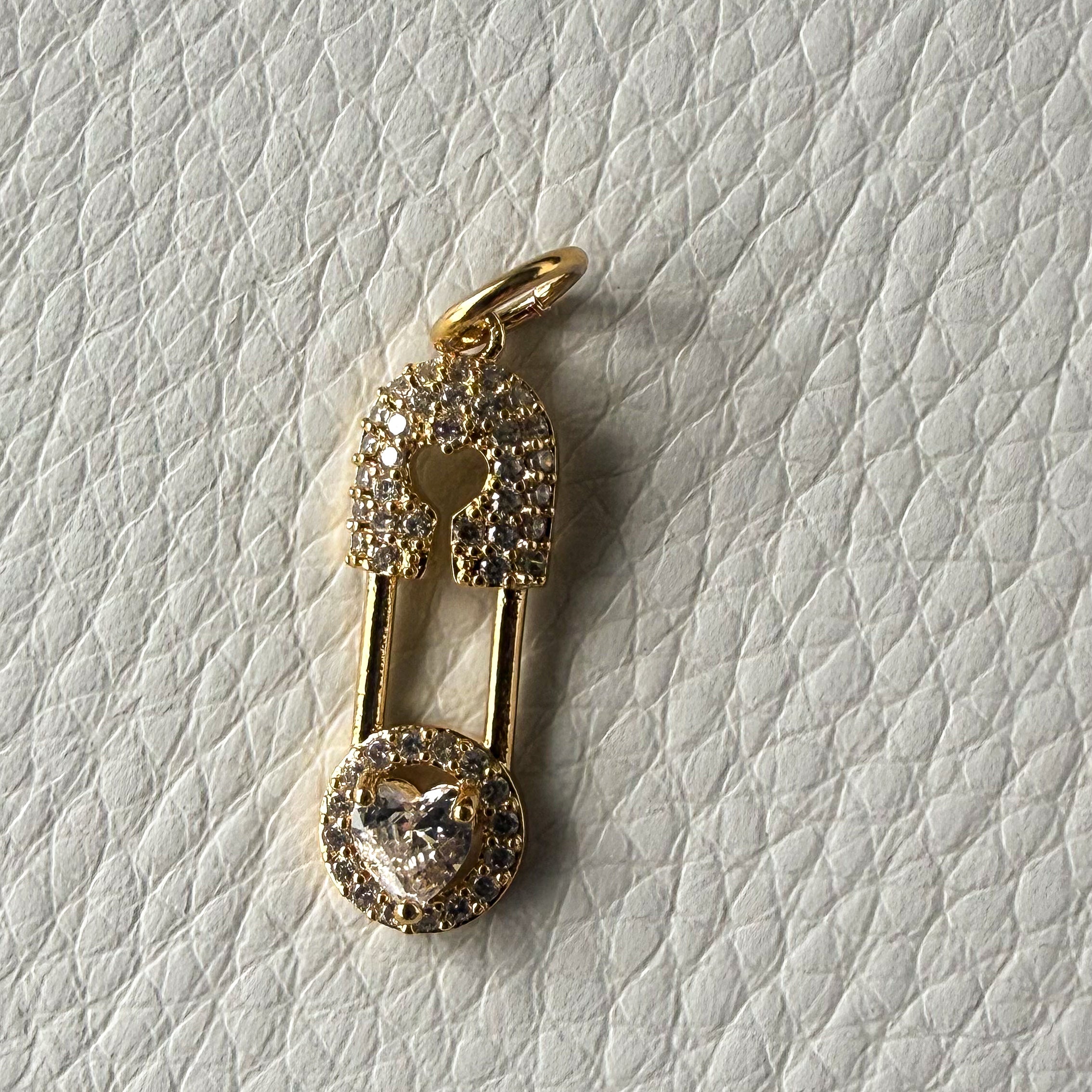 Love Safety Pin Charm