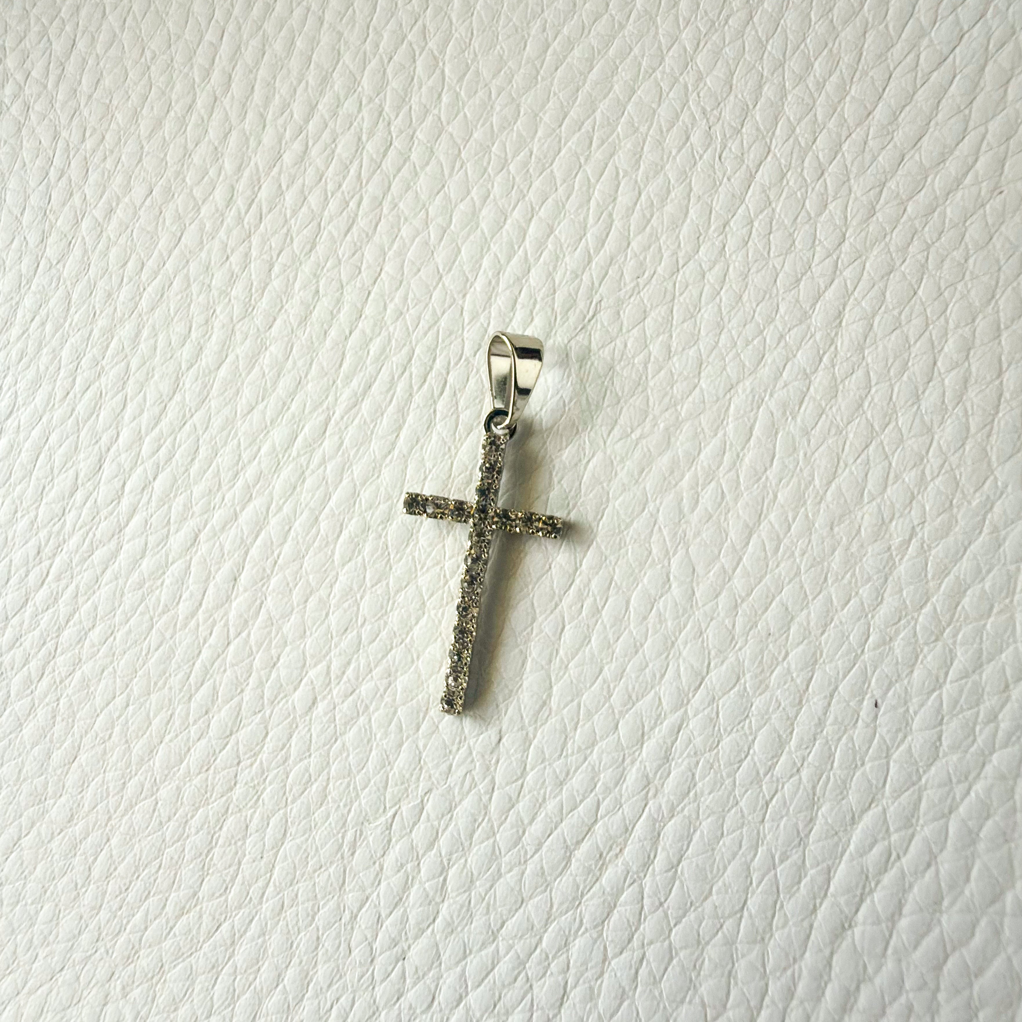 Silver Tennis Cross Pendant