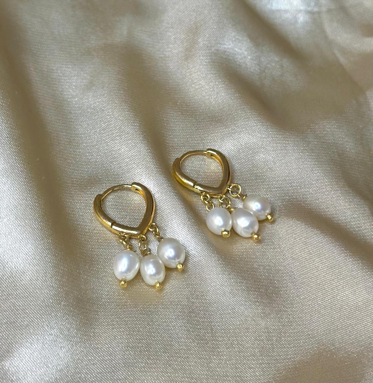 Freshwater Trinity Pearl Earring