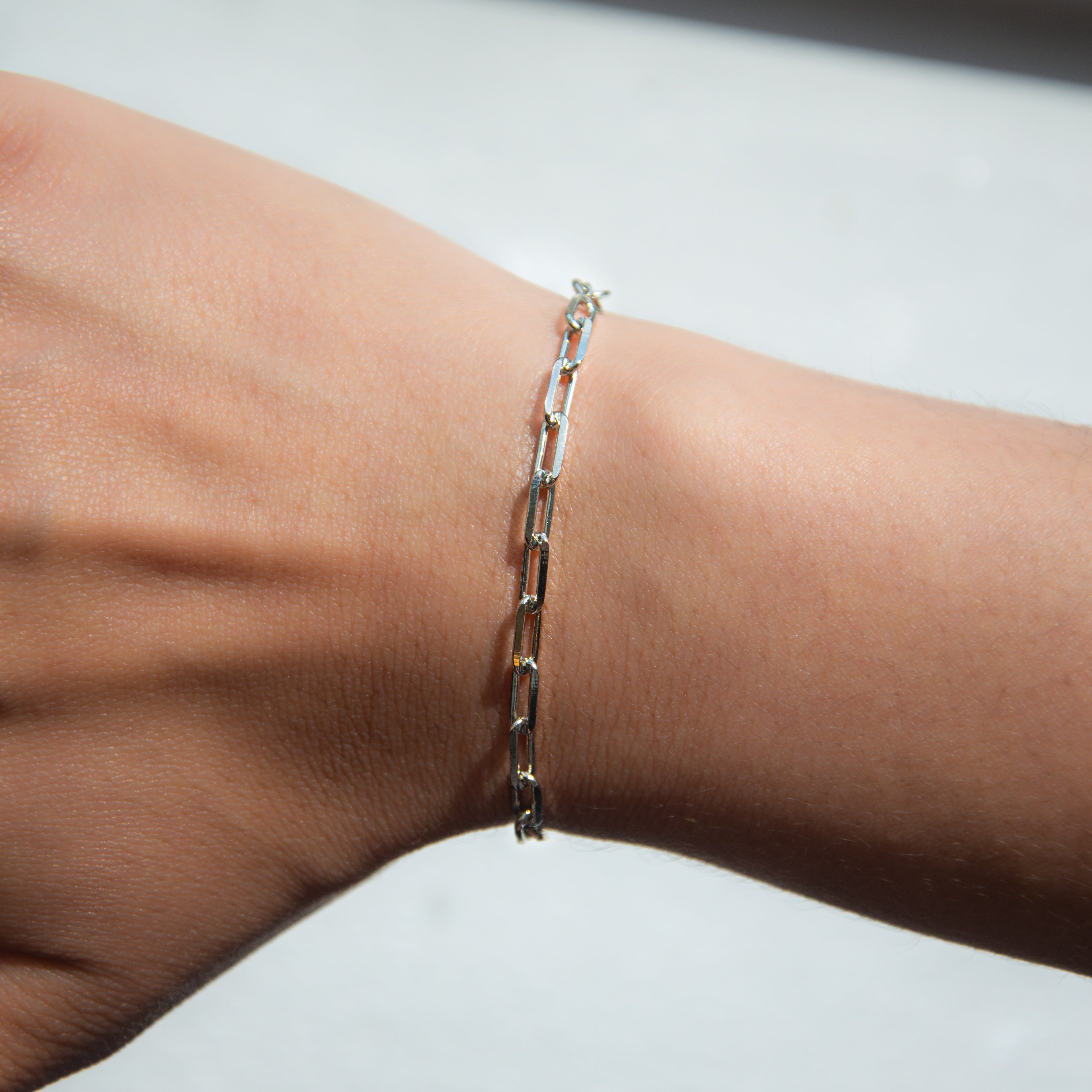 Classic Silver Paperclip Bracelet