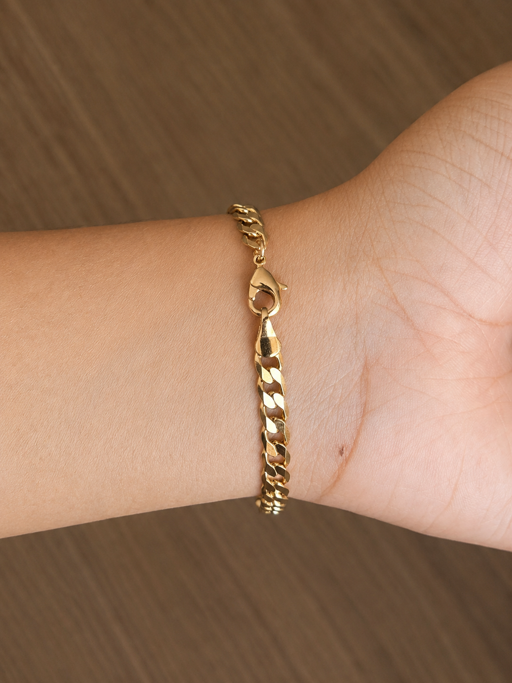Double Curb Cuban LInk Bracelet