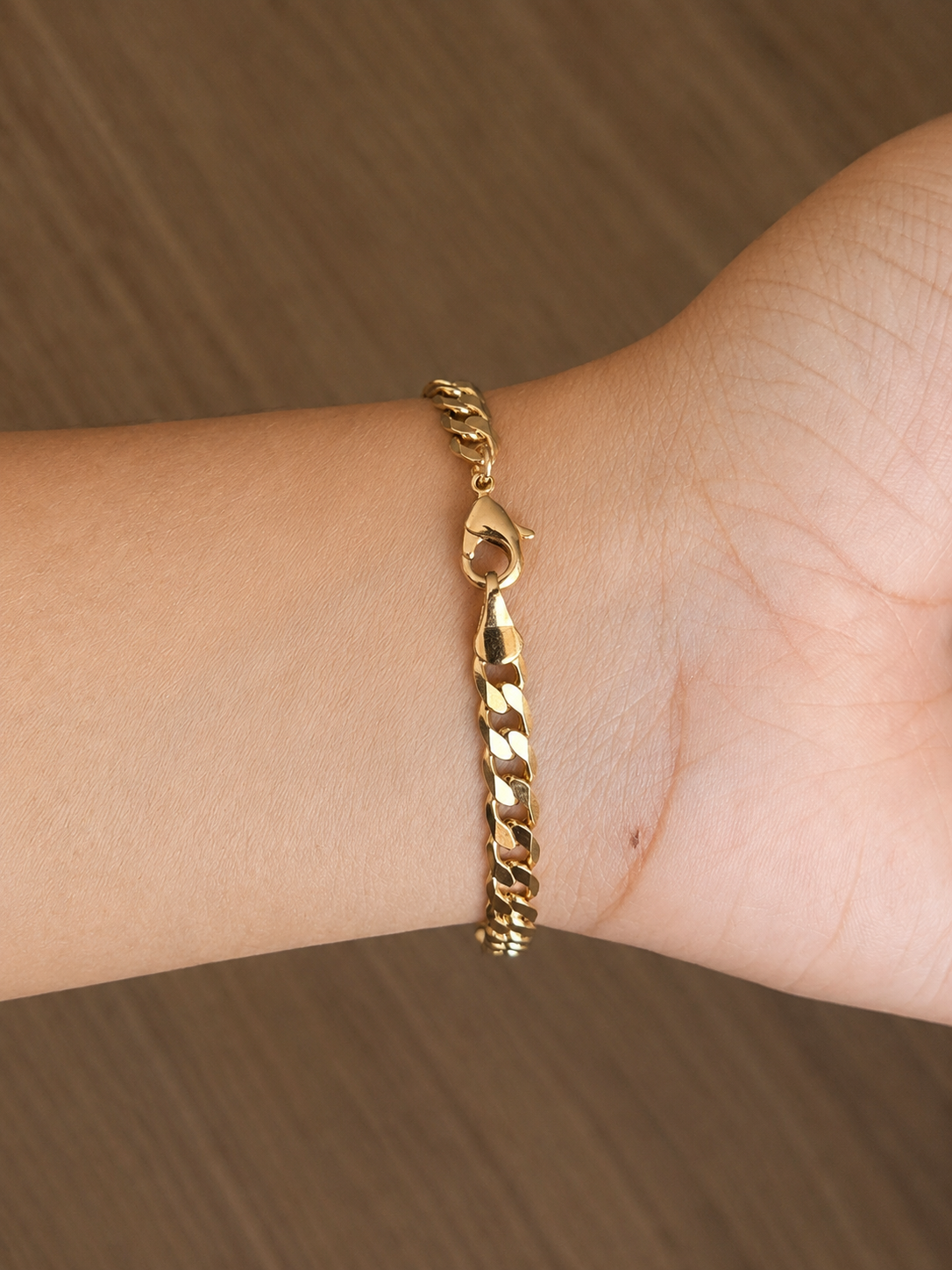 Double Curb Cuban LInk Bracelet