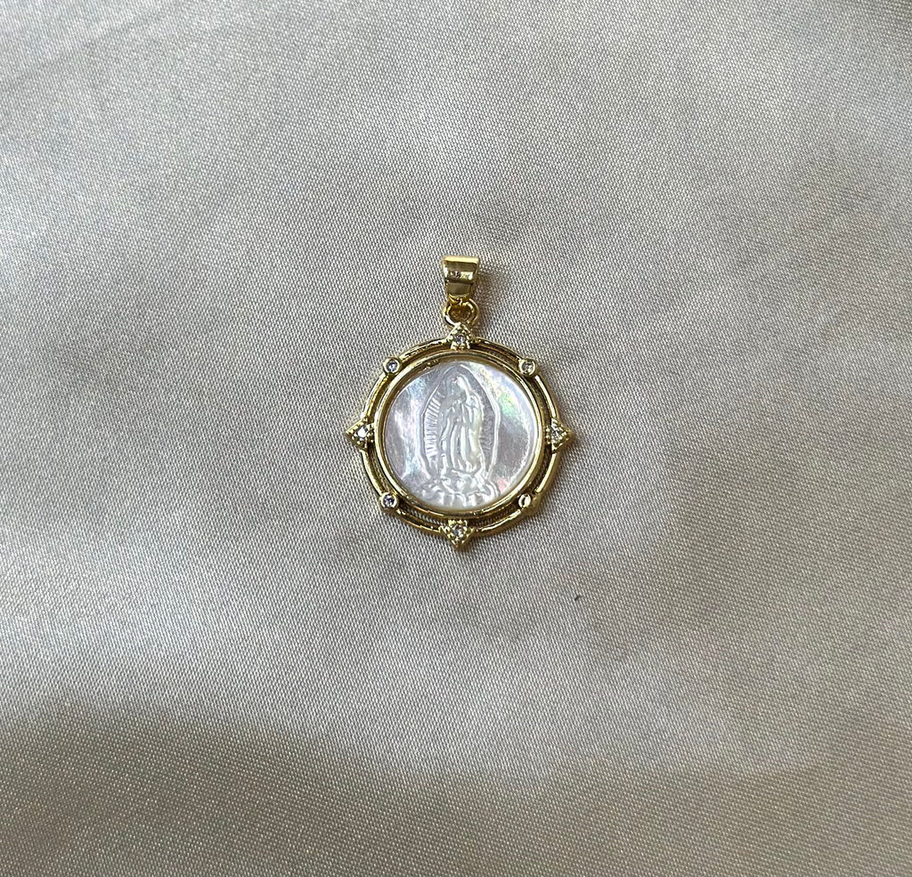 Mother Pearl Saint Charm