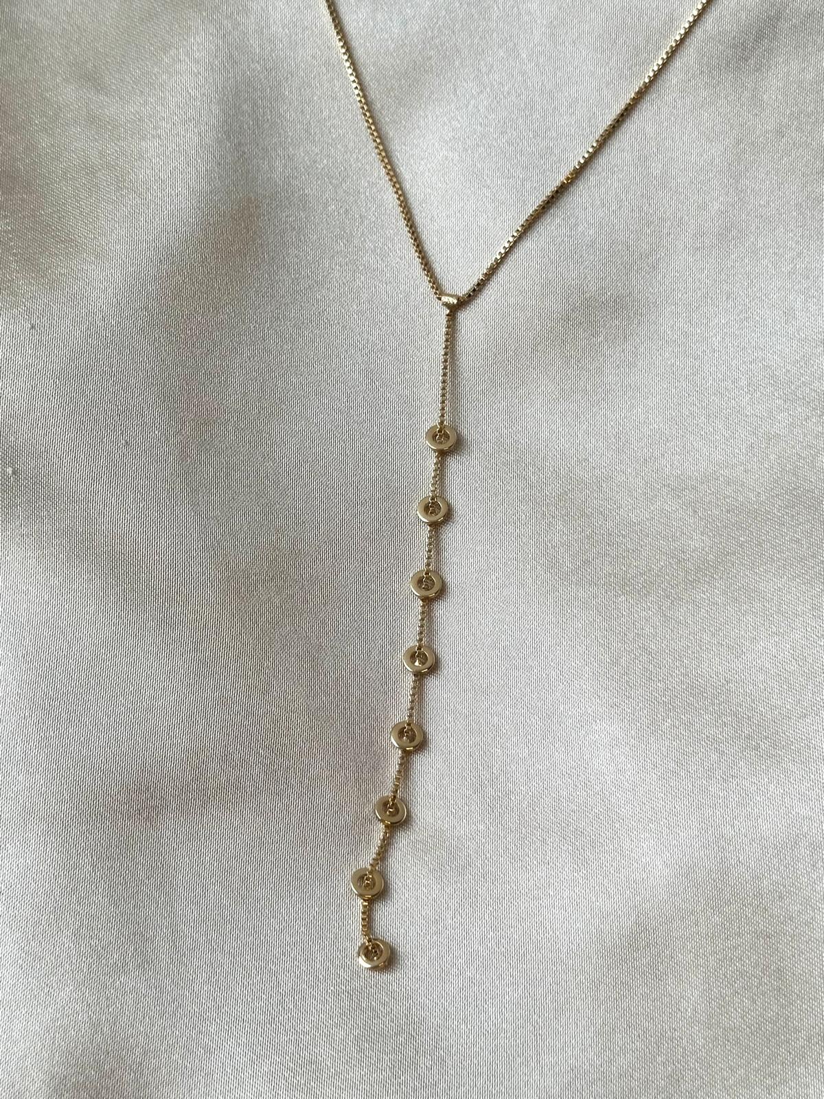 Disk Lariat Necklace