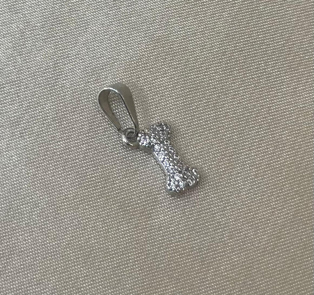 Silver Dog Bone Charm