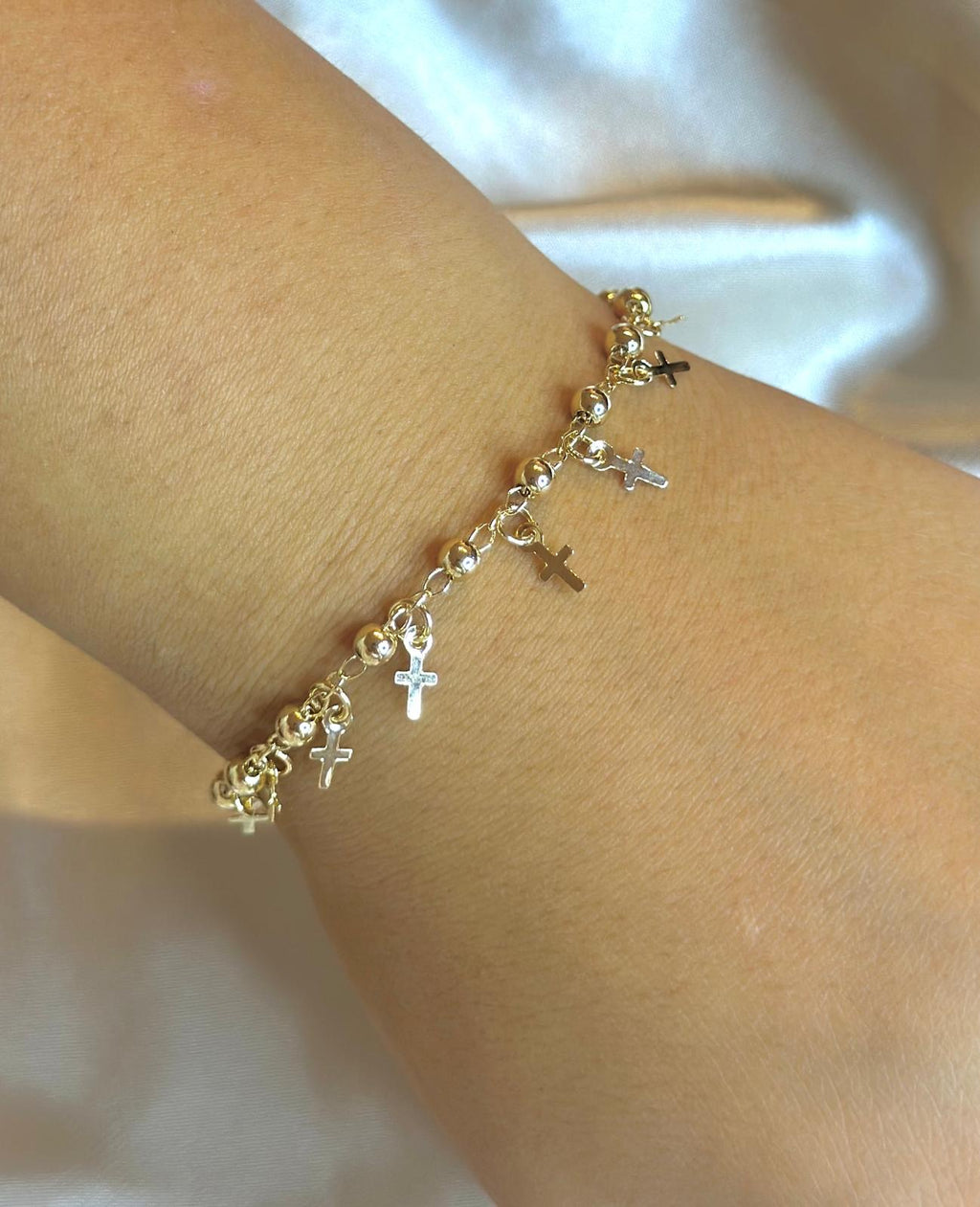 Dangling Cross Bracelet