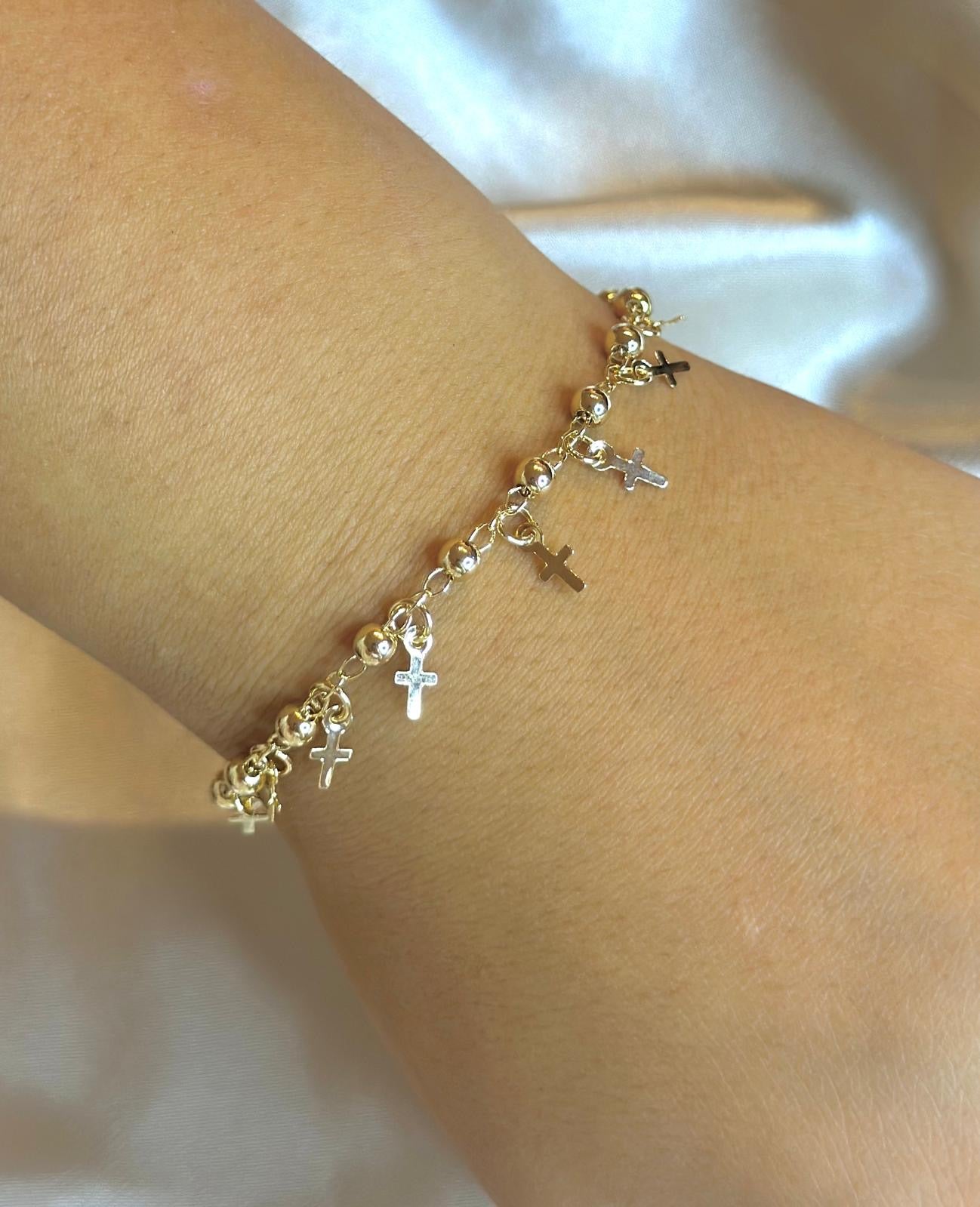 Dangling Cross Bracelet