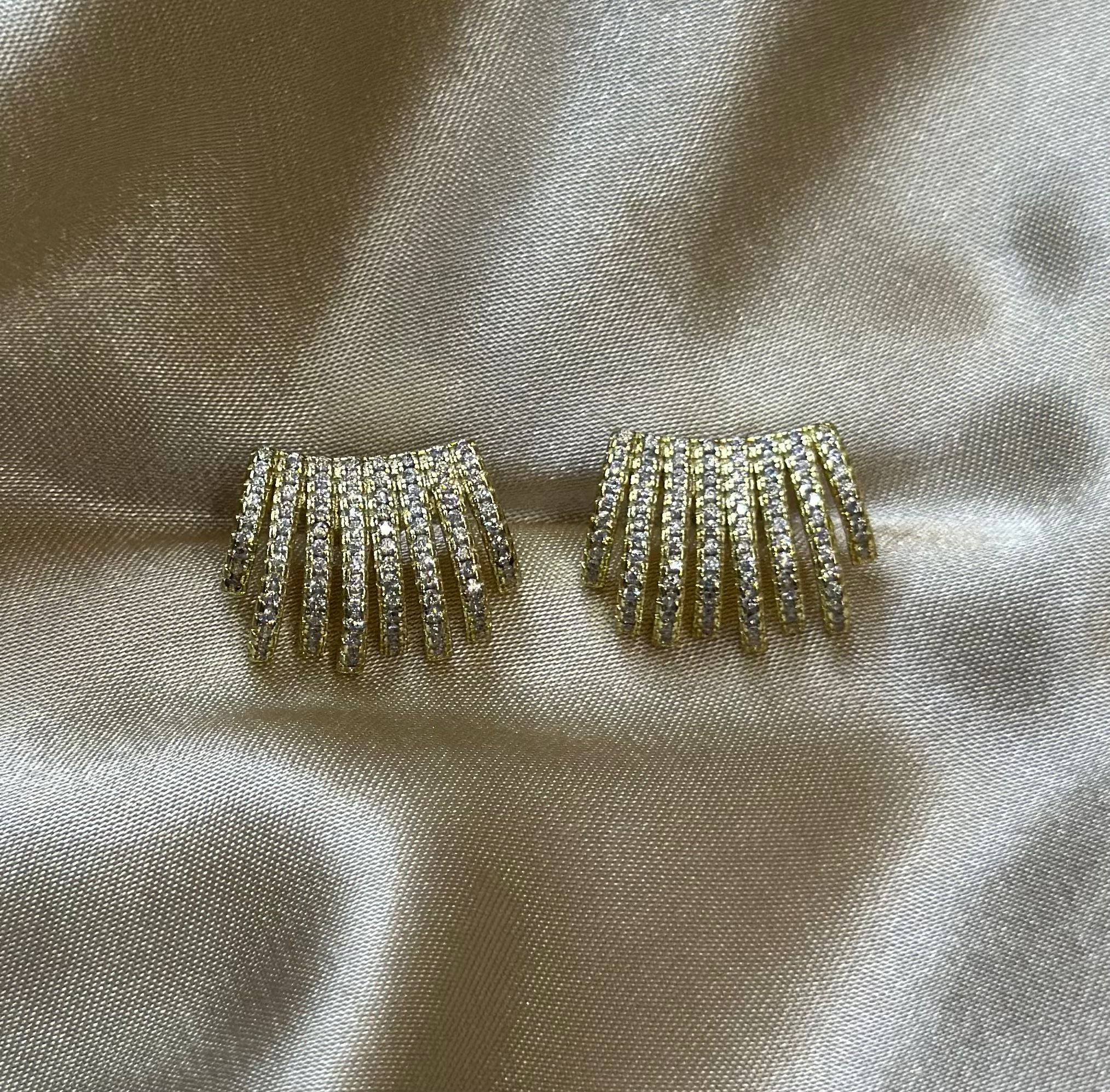 Pave Claw Earrings