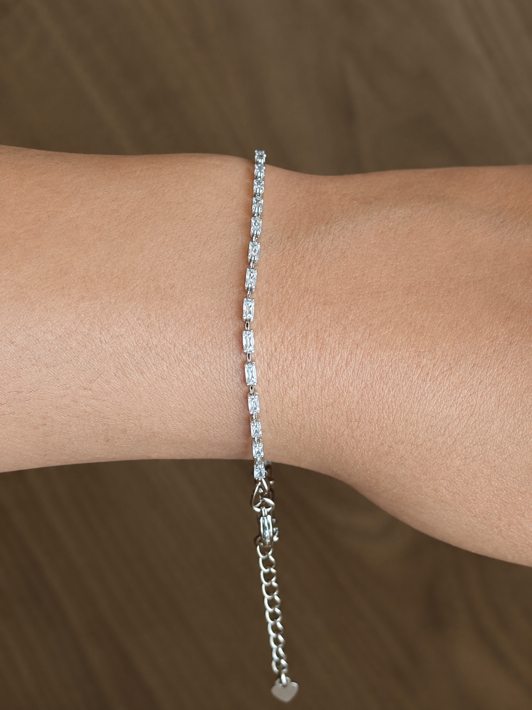 Silver Mini Baguette Bracelet