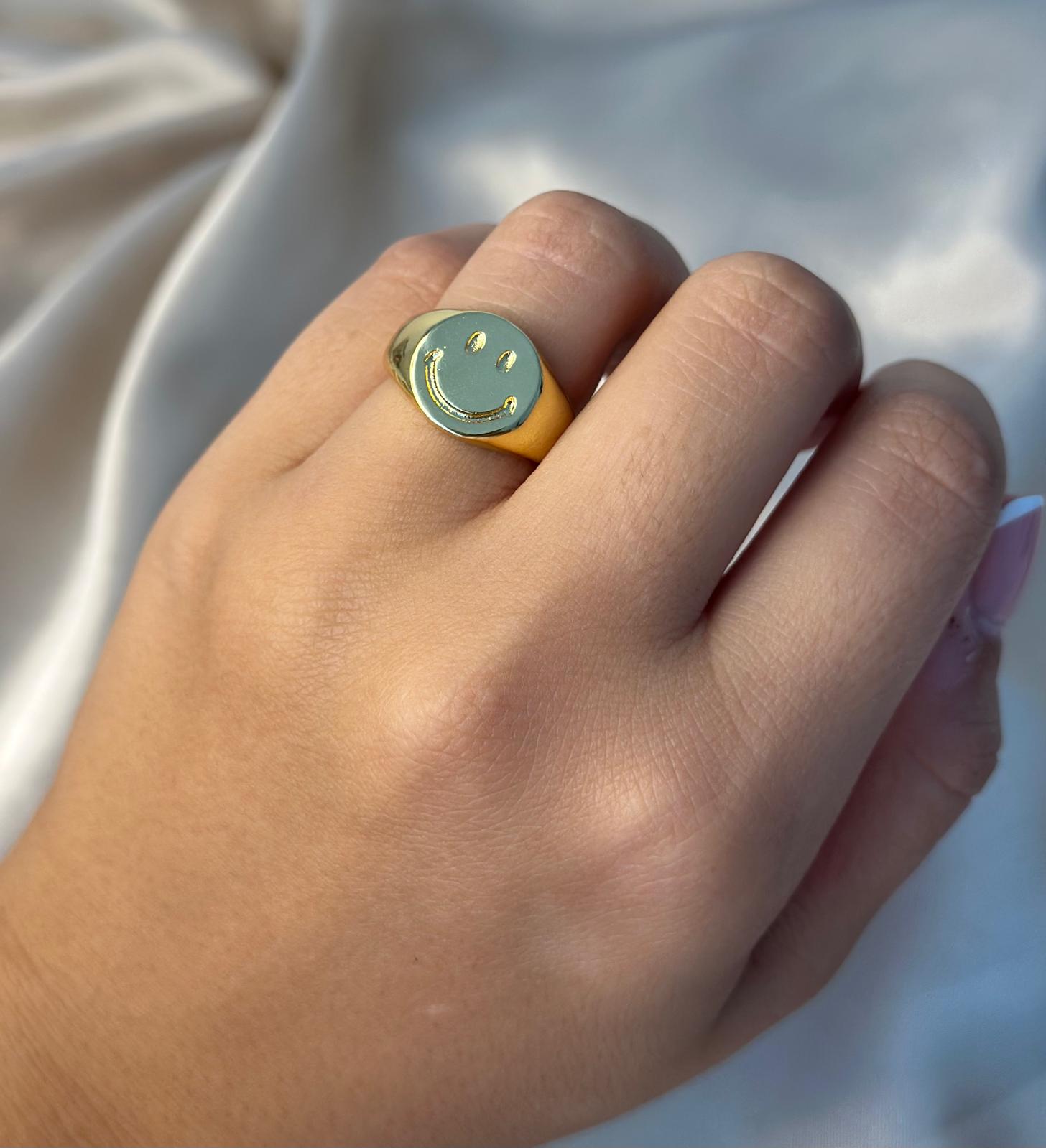 Gold Smiley Ring