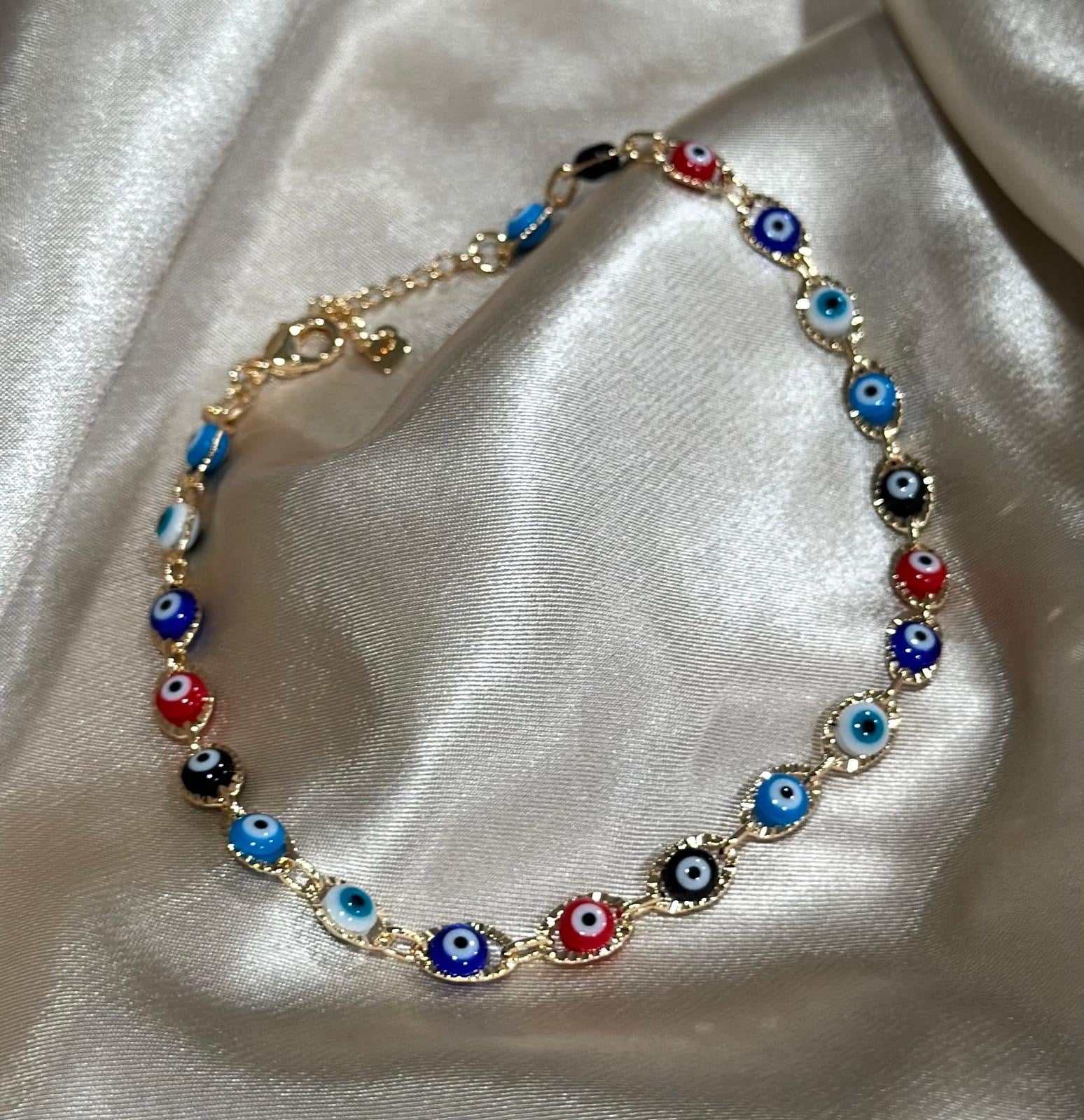 Multicolor Lucky Eye Anklet