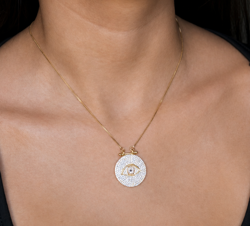 Lucky Eye Medallion Necklace