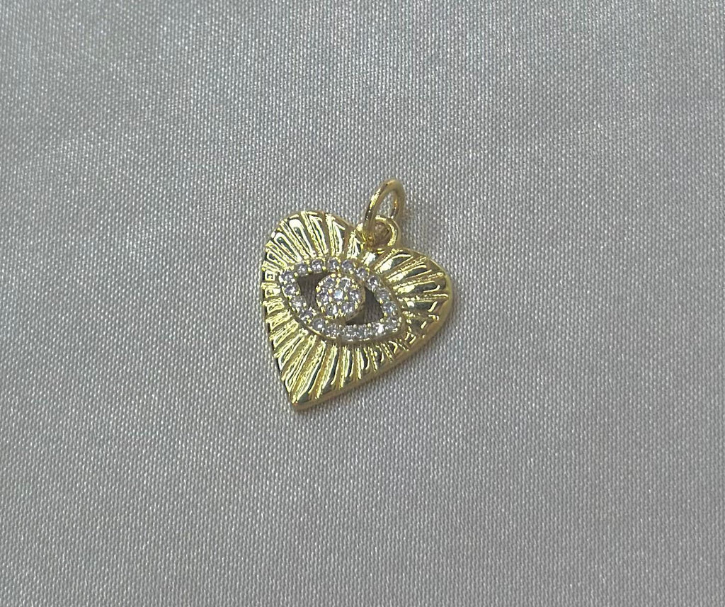 Lucky Eye Heart Charm