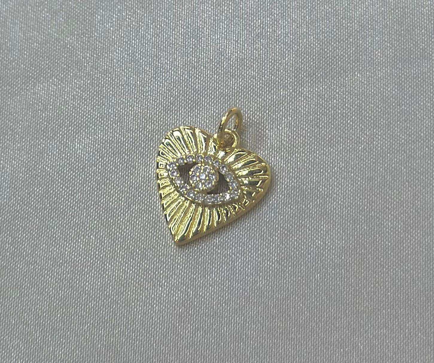 Lucky Eye Heart Charm