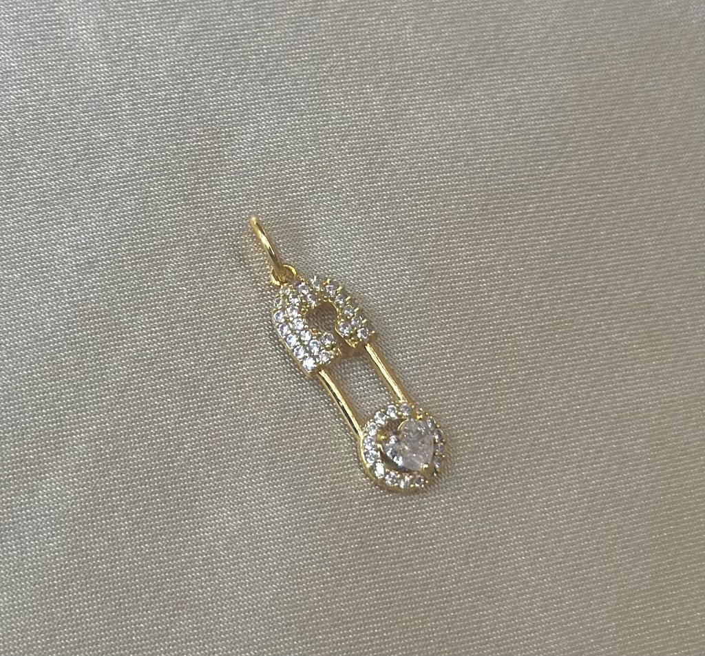 Love Safety Pin Charm