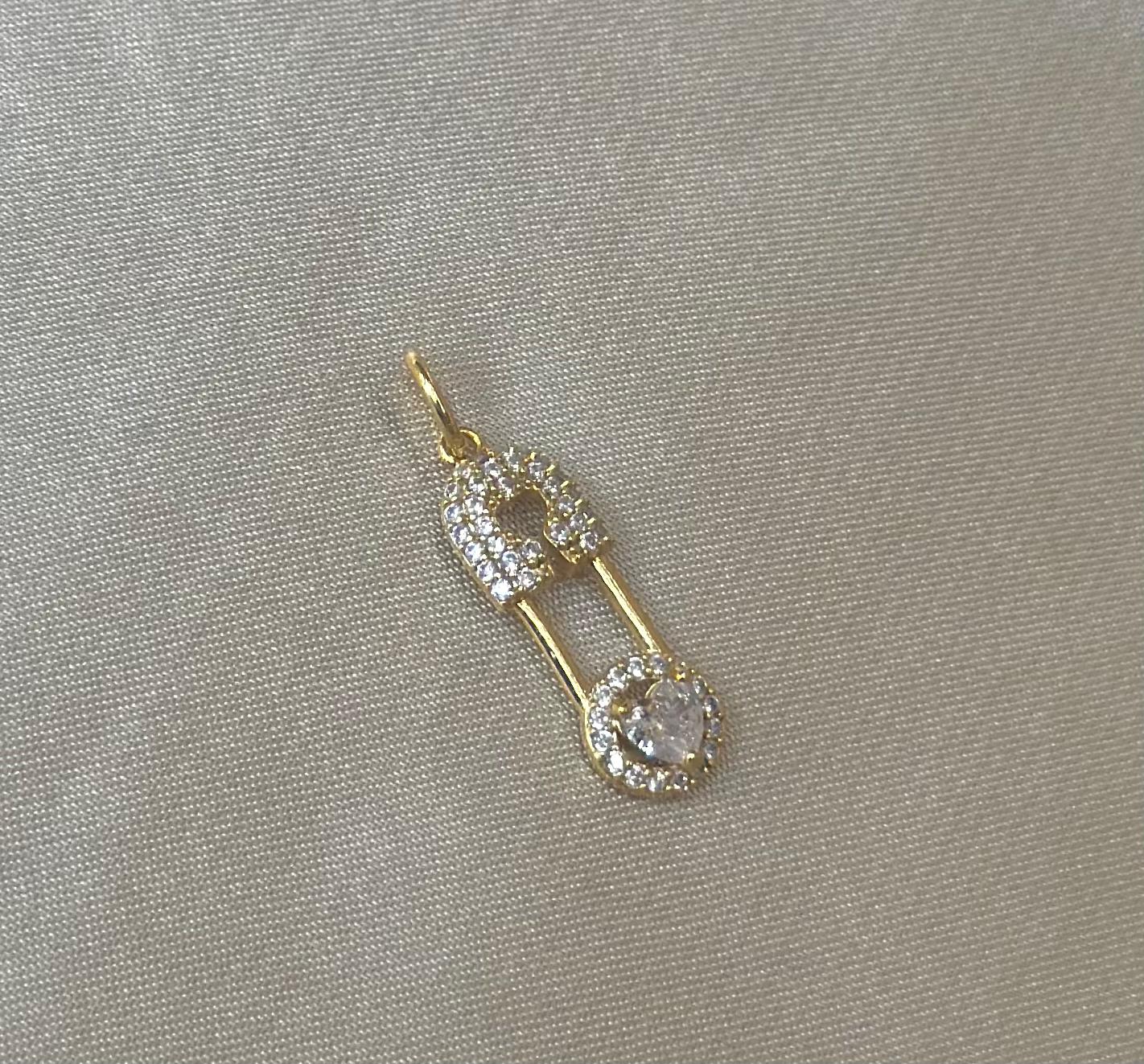 Love Safety Pin Charm