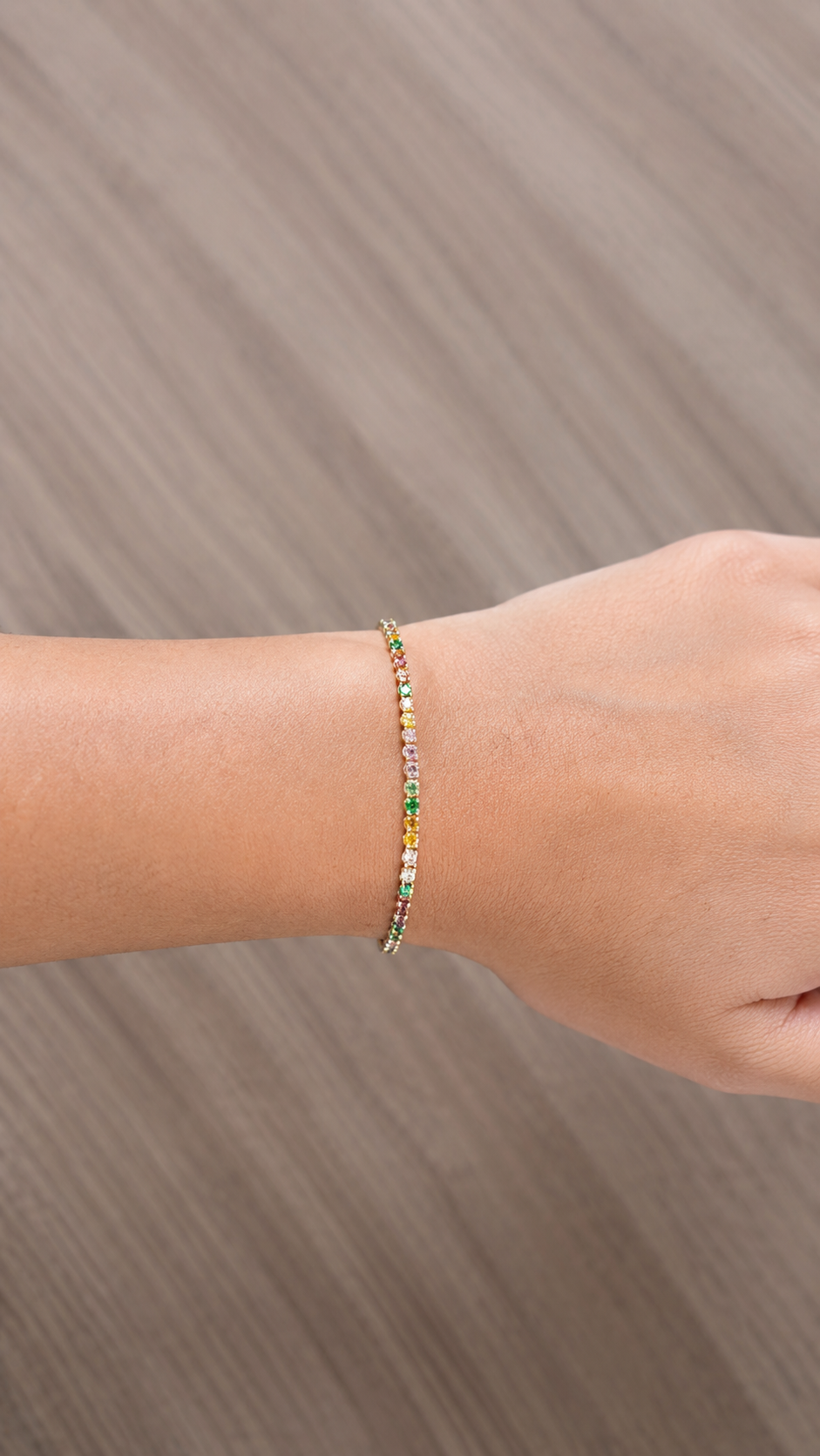 Rainbow Tennis Bracelet