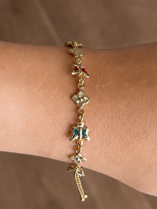 Multicolor Butterfly Bracelet
