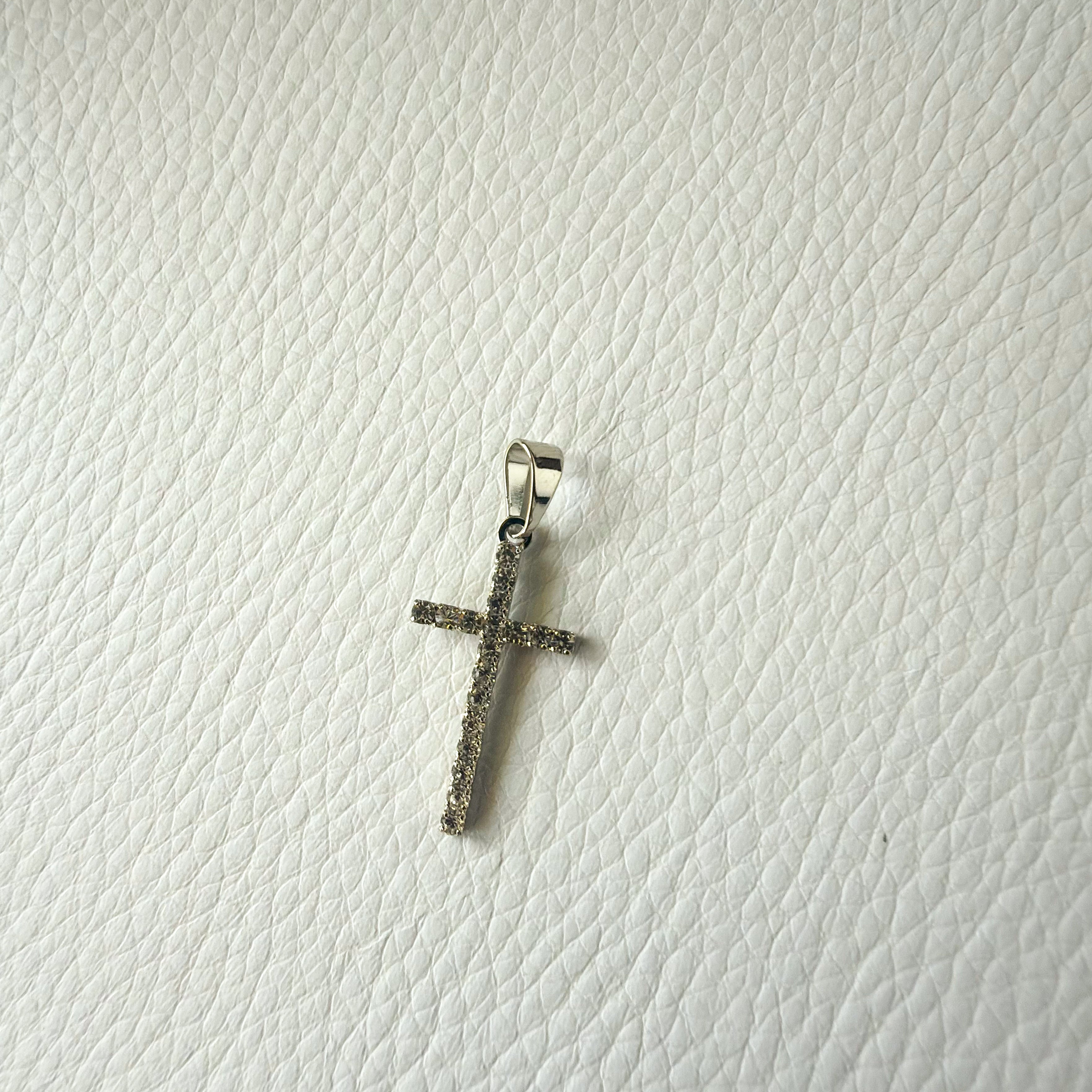 Silver Tennis Cross Pendant