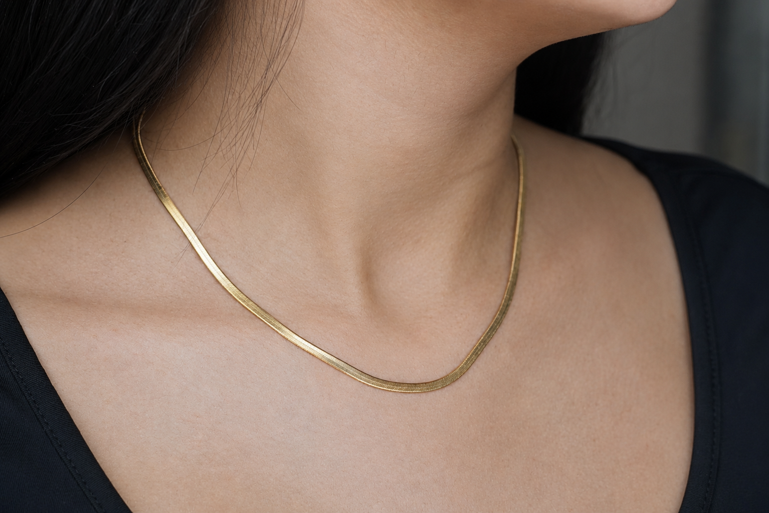 Bella Herringbone Necklace