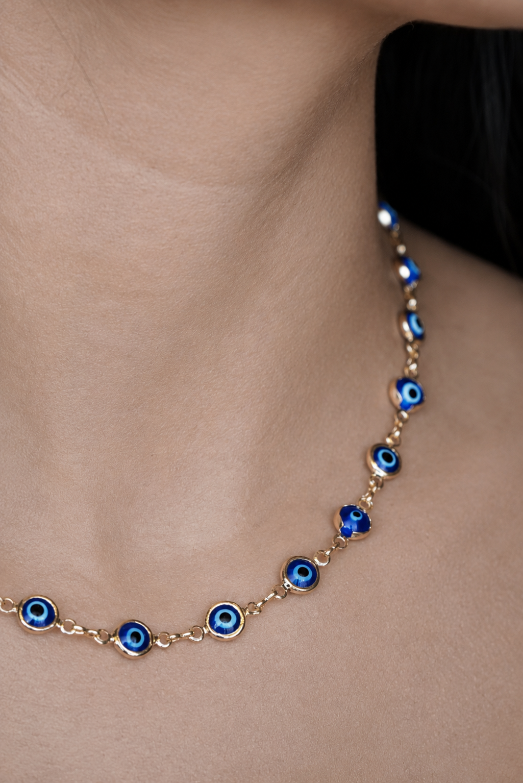 Navy Lucky Eye Necklace
