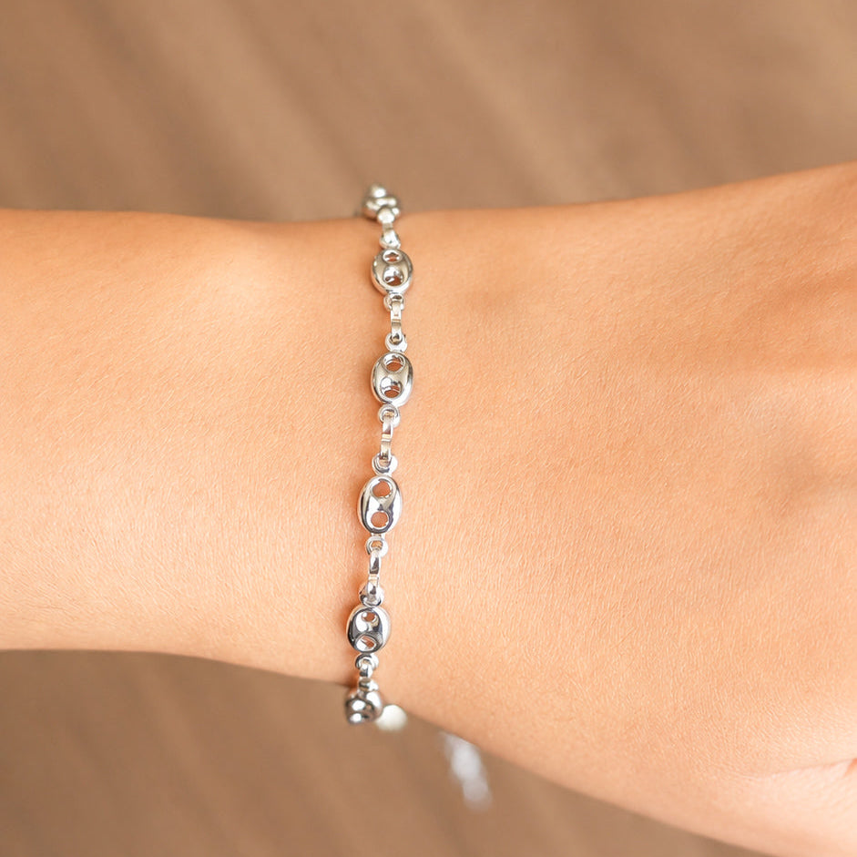 Silver Mini Mariner Bracelet
