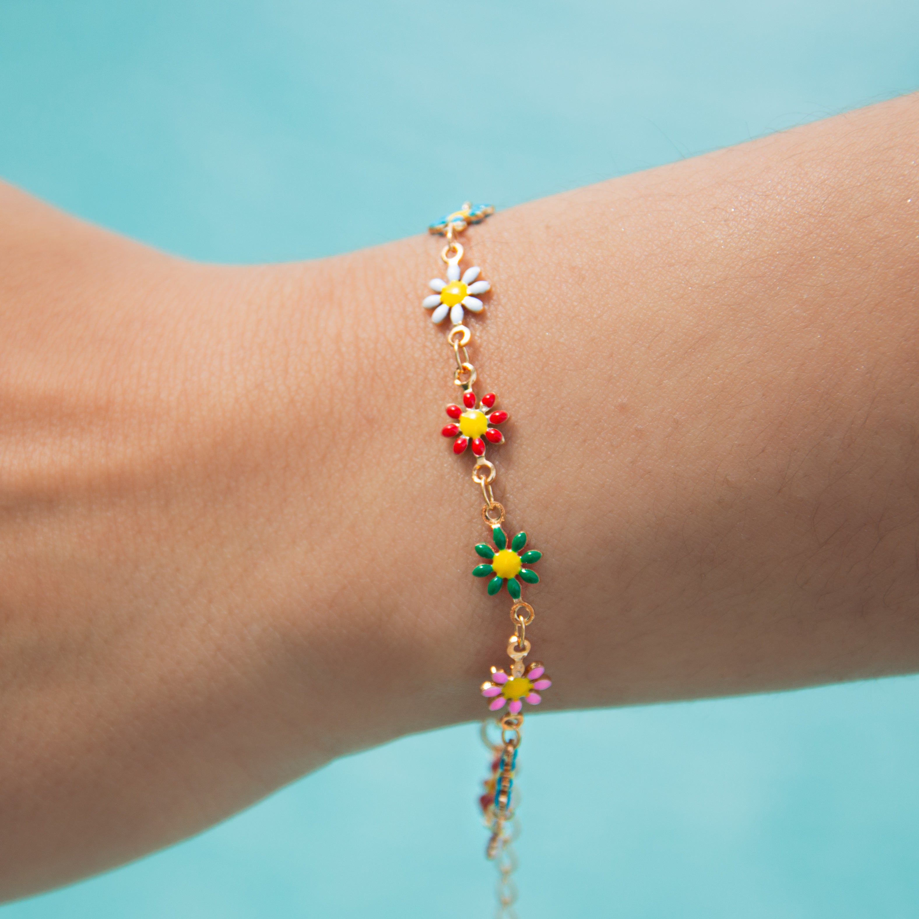 Neon Flower Bracelet