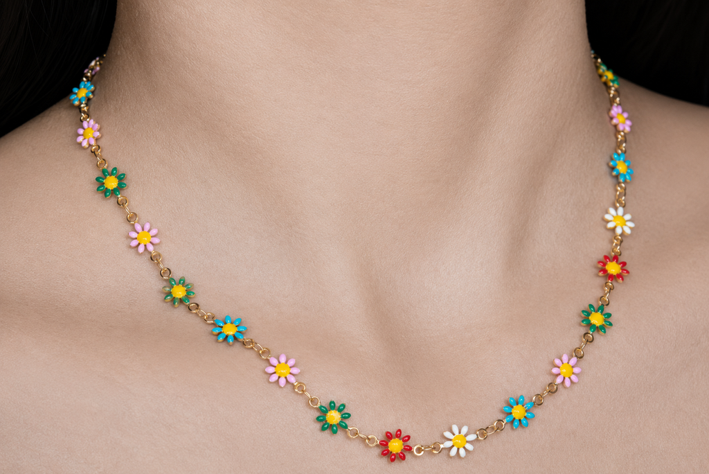 Neon Flower Necklace